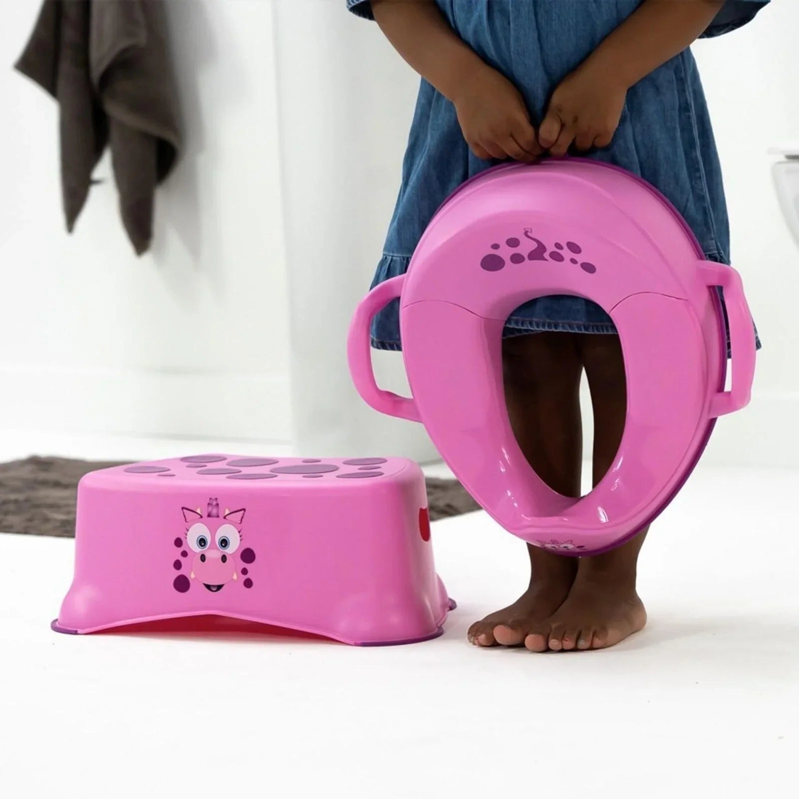 My Carry Potty - My Little Step Stool - Pink Dragon | Luxury Home Accessories | Heulog Glow
