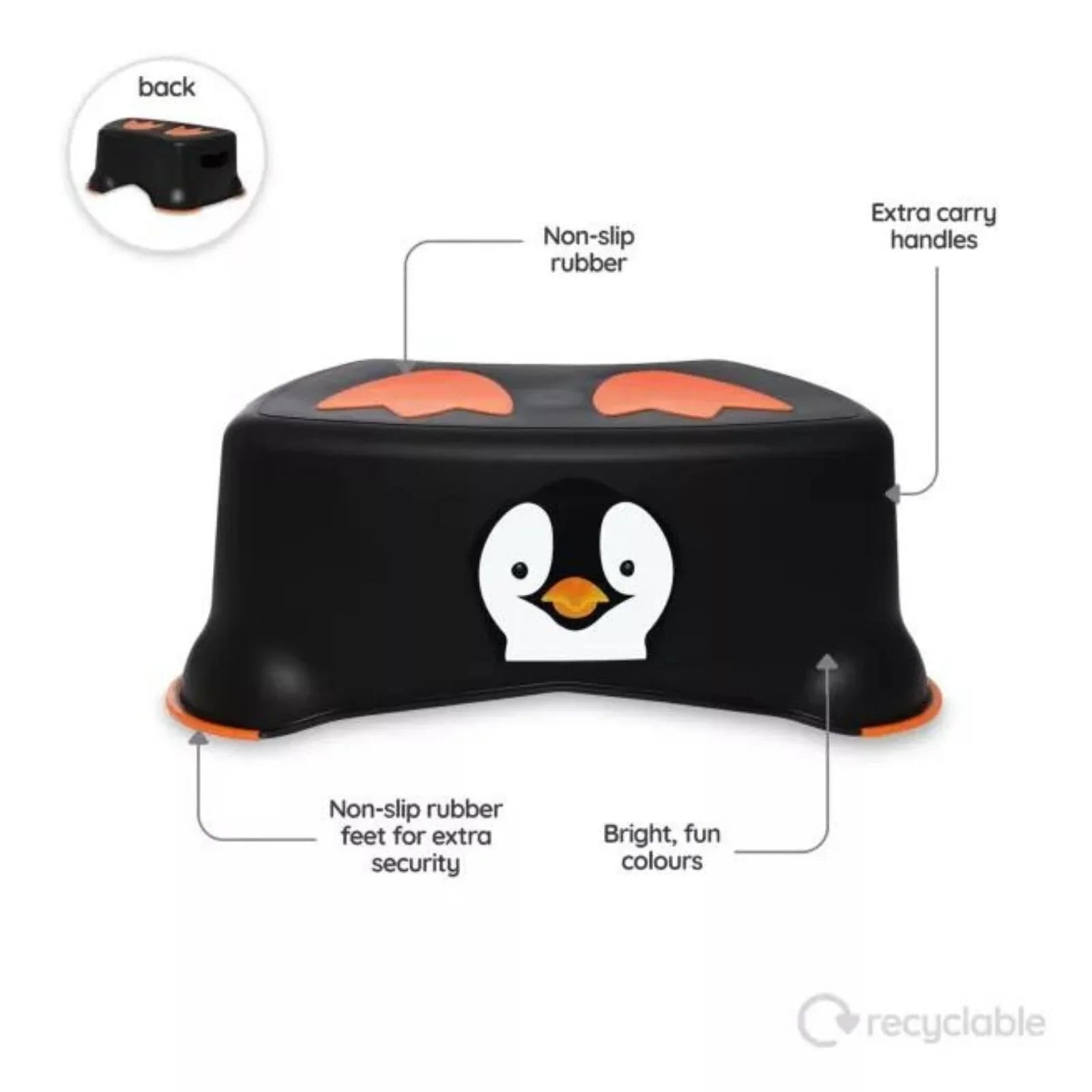 My Little Step Stool - Penguin | Luxury Home Accessories | Heulog Glow
