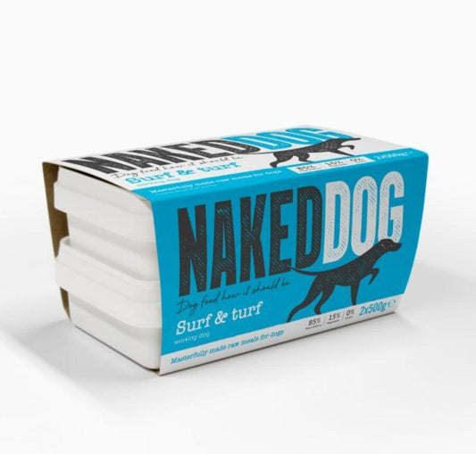 Naked Dog Original 85/15 Surf & Turf 2 x 500g | Luxury Home Accessories | Heulog Glow