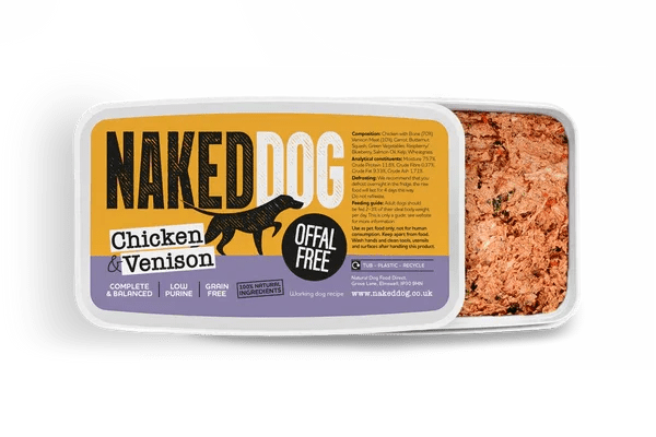 Naked Dog Original Chicken & Venison (Offal Free) | Luxury Home Accessories | Heulog Glow
