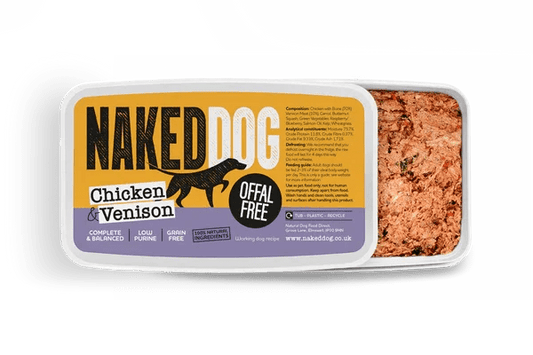 Naked Dog Original Chicken & Venison (Offal Free) | Luxury Home Accessories | Heulog Glow