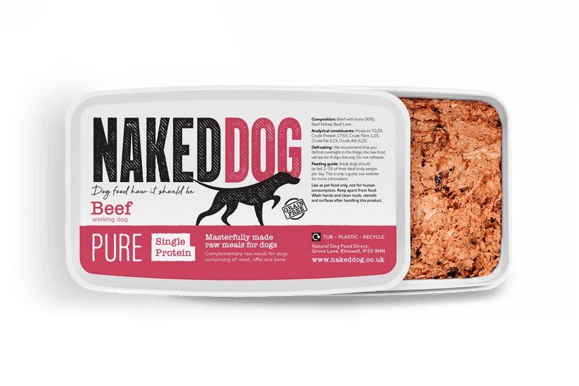 NAKED DOG PURE Beef 2 x 500g | Luxury Home Accessories | Heulog Glow