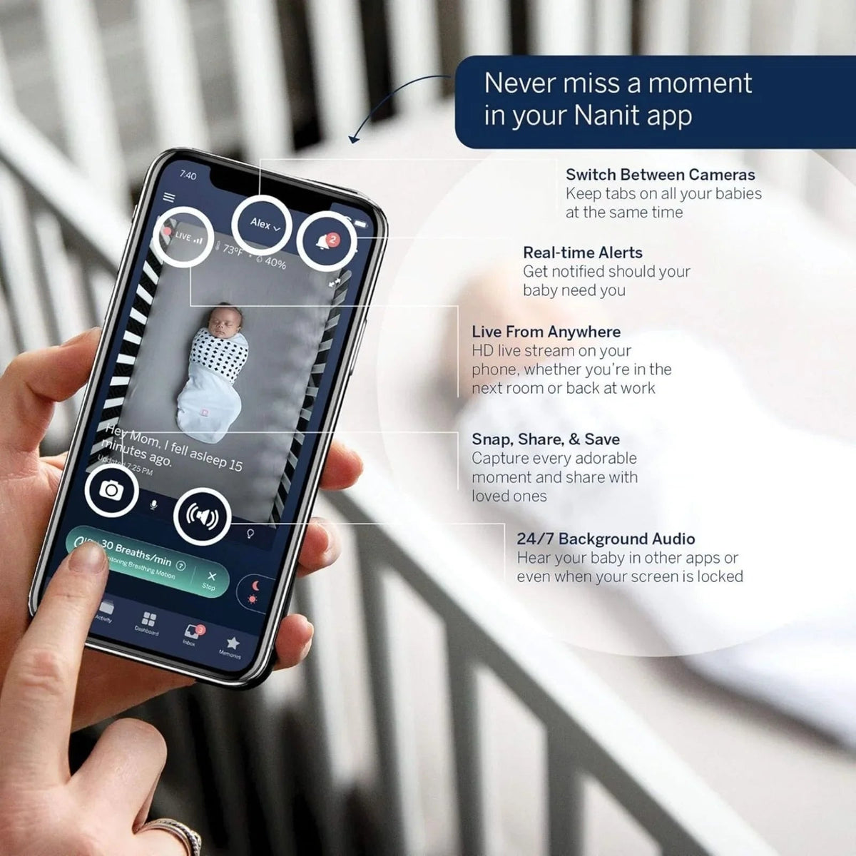 Nanit Pro Baby Monitor & Wall Mount | Luxury Home Accessories | Heulog Glow