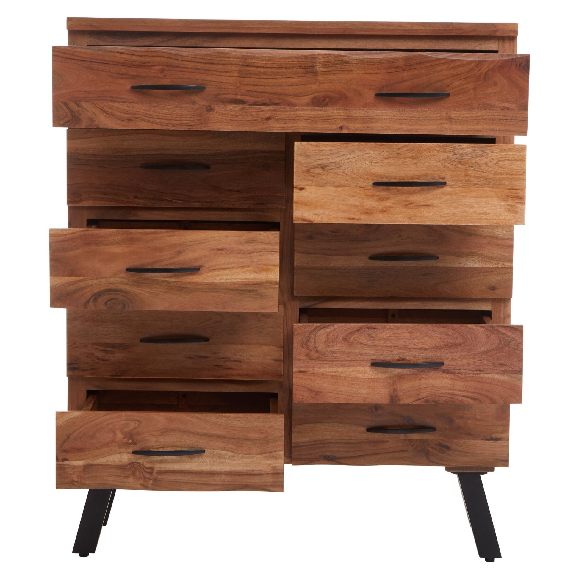 Nashik 9 Drawer Acacia Chest | Luxury Home Accessories | Heulog Glow
