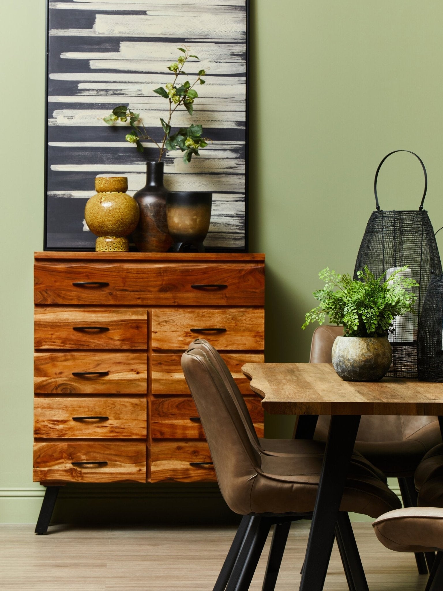 Nashik 9 Drawer Acacia Chest | Luxury Home Accessories | Heulog Glow