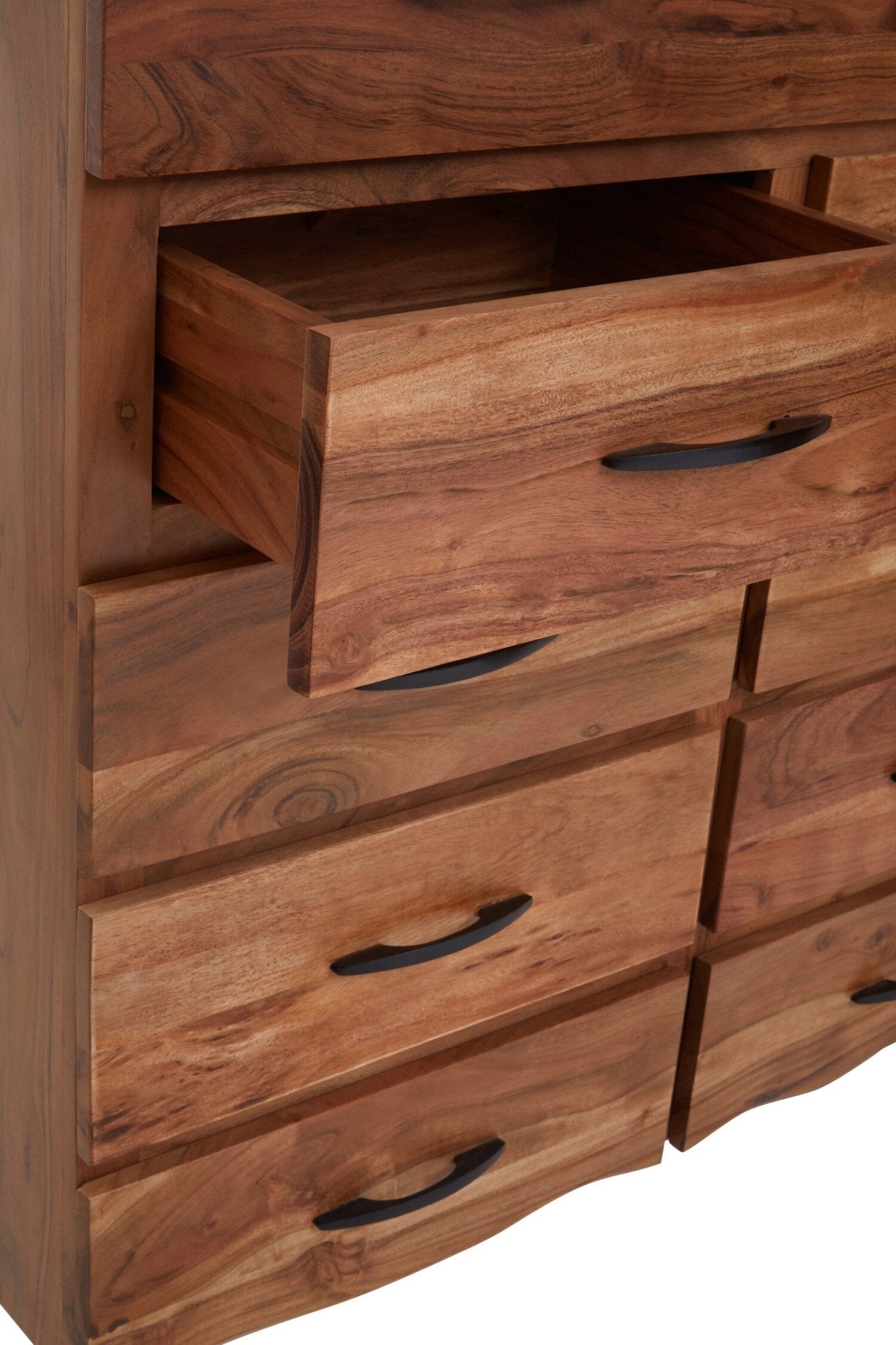 Nashik 9 Drawer Acacia Chest | Luxury Home Accessories | Heulog Glow