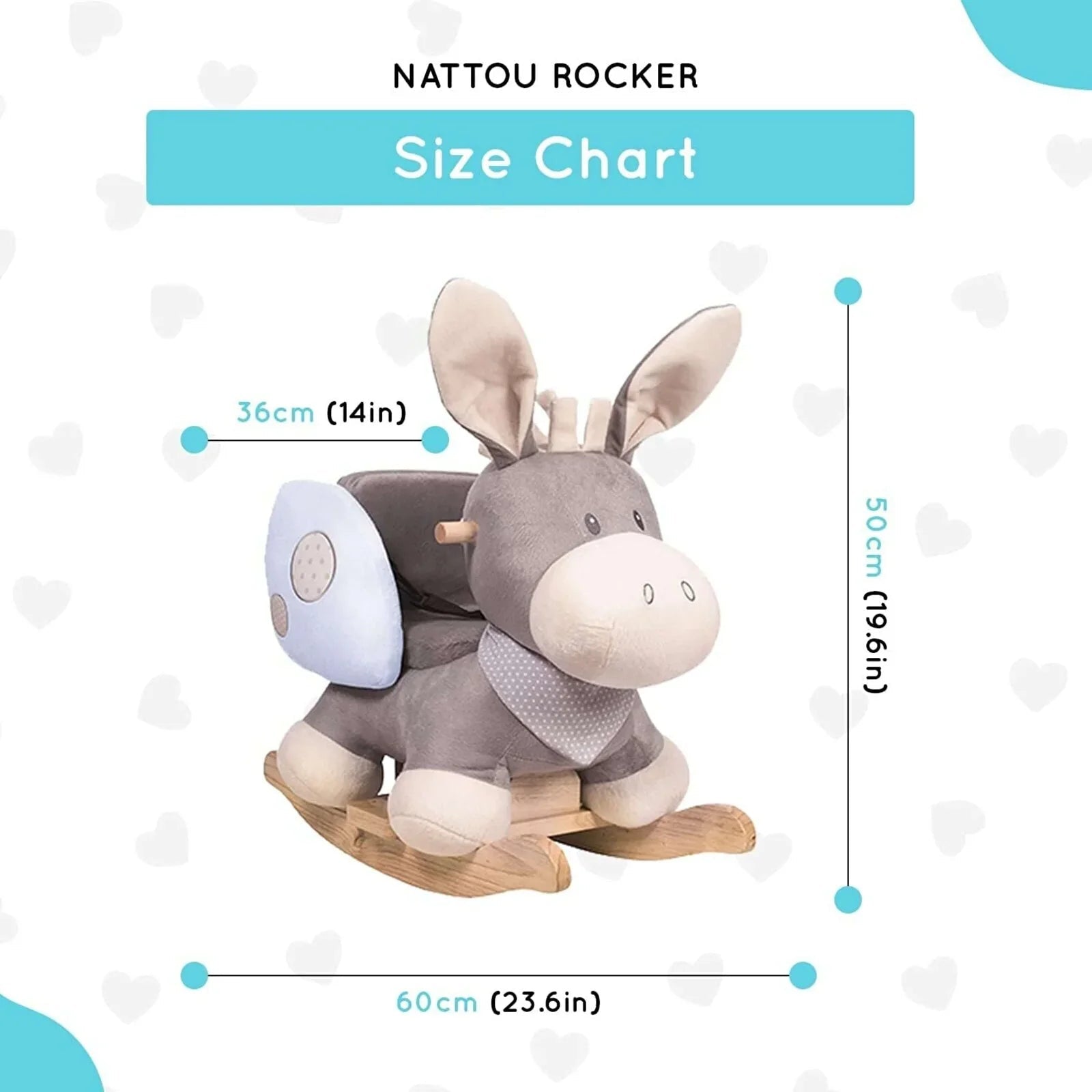 Nattou Cappuccino Donkey Rocker | Luxury Home Accessories | Heulog Glow