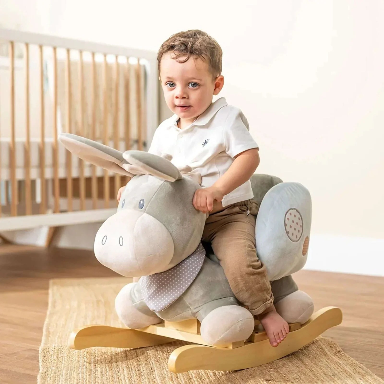 Nattou Cappuccino Donkey Rocker | Luxury Home Accessories | Heulog Glow