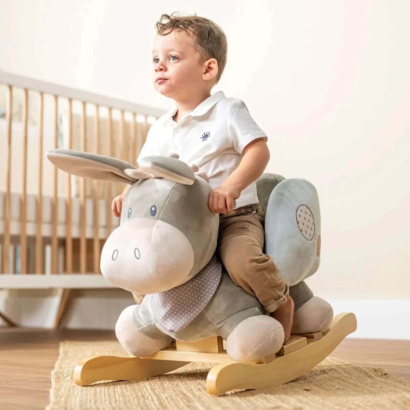 Nattou Cappuccino Donkey Rocker | Luxury Home Accessories | Heulog Glow