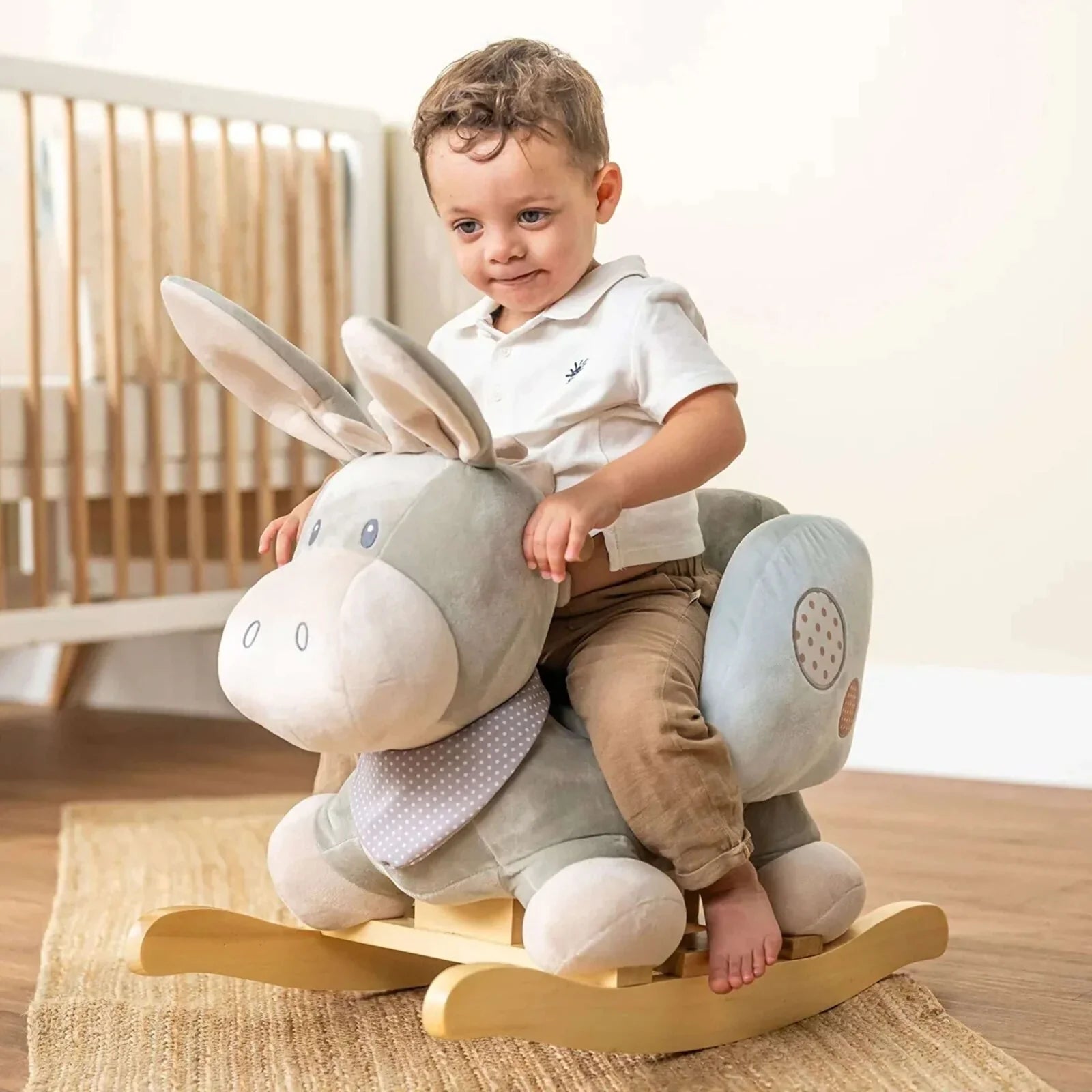 Nattou Cappuccino Donkey Rocker | Luxury Home Accessories | Heulog Glow