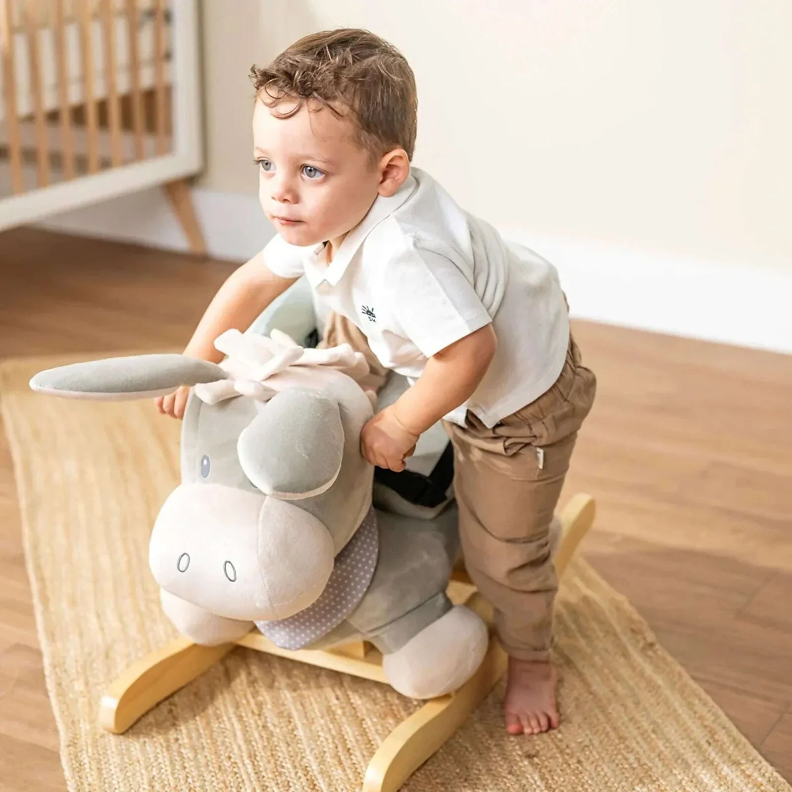 Nattou Cappuccino Donkey Rocker | Luxury Home Accessories | Heulog Glow