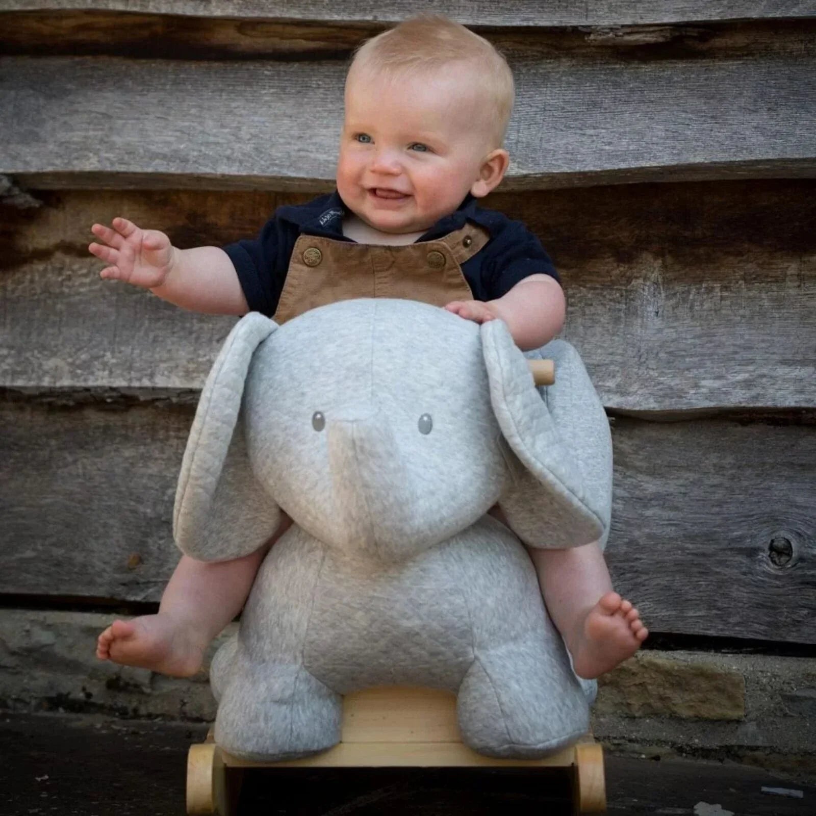 Nattou Tembo Cotton Elephant Rocker | Luxury Home Accessories | Heulog Glow