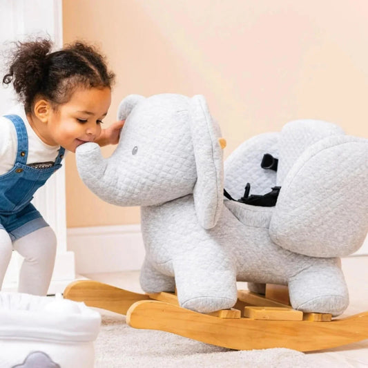 Nattou Tembo Cotton Elephant Rocker | Luxury Home Accessories | Heulog Glow