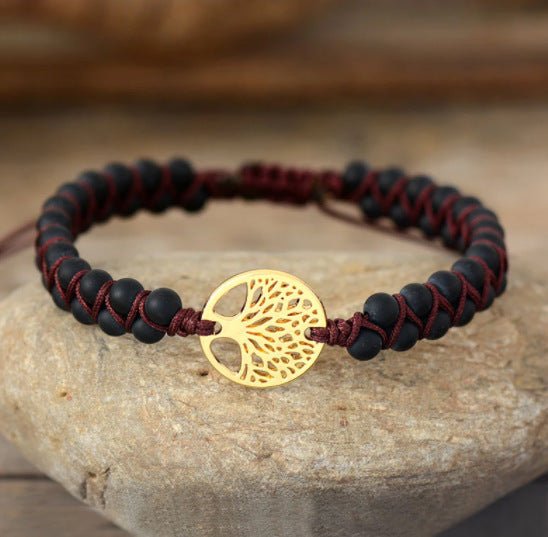 Natural Agate Beads, Hand-woven Yoga Friendship Lover Bracelet | Luxury Home Accessories | Heulog Glow