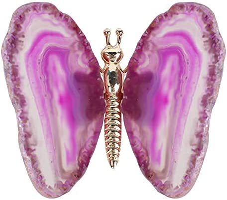 Natural Agate Butterfly Wings Light Luxury Mineral Ornament | Luxury Home Accessories | Heulog Glow