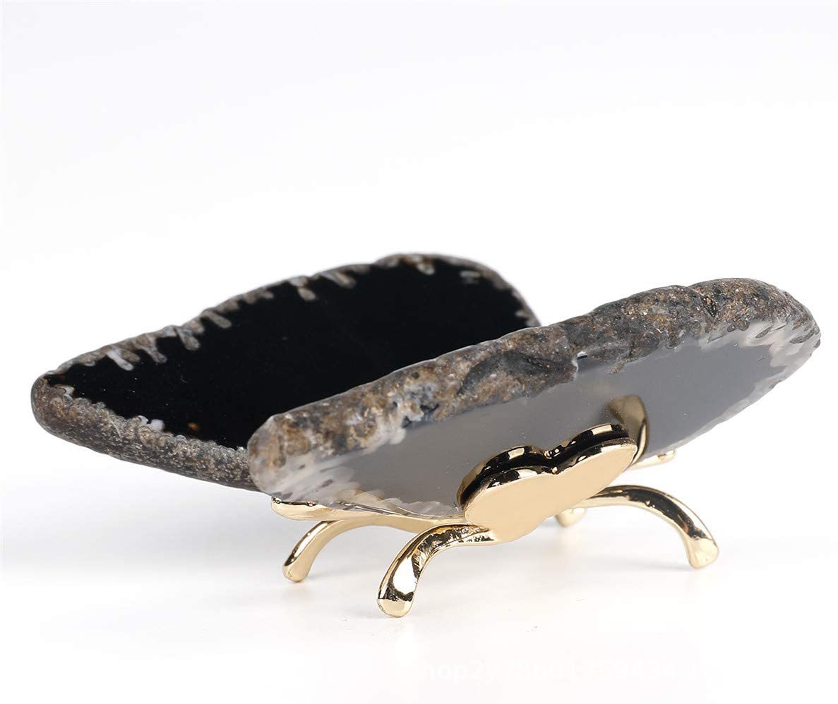 Natural Agate Butterfly Wings Light Luxury Mineral Ornament | Luxury Home Accessories | Heulog Glow