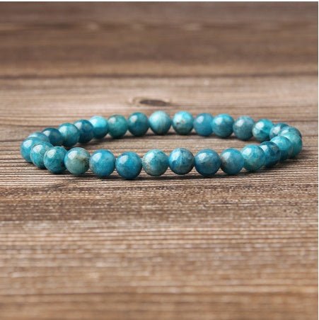 Natural Blue Apatite Bracelets Are Suitable For Men And Women To Wear Elastic Beaded Jewelry | Luxury Home Accessories | Heulog Glow