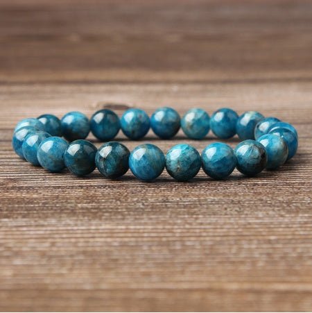 Natural Blue Apatite Bracelets Are Suitable For Men And Women To Wear Elastic Beaded Jewelry | Luxury Home Accessories | Heulog Glow
