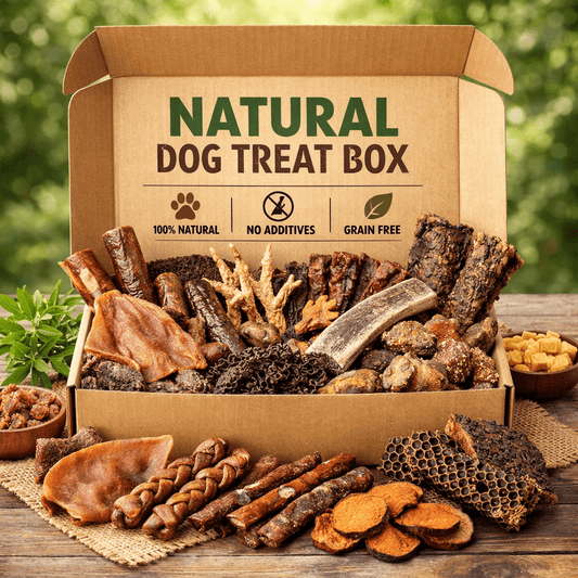 Natural Doggy Treat Enrichment Box - 100 | Luxury Home Accessories | Heulog Glow