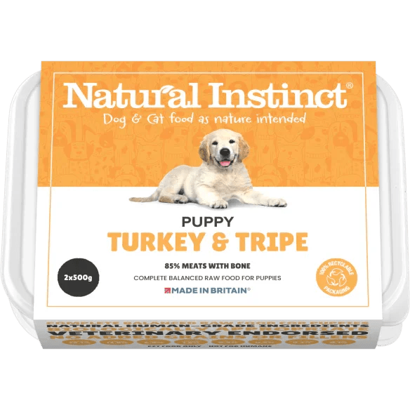 Natural Instinct Puppy (Turkey & Tripe) 2x500g | Luxury Home Accessories | Heulog Glow