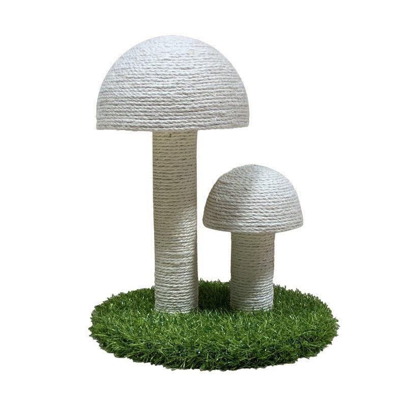Natural linen mushroom scratching post | Luxury Home Accessories | Heulog Glow