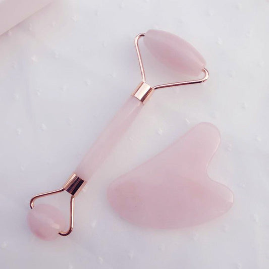 Natural Powder Crystal Jade Roller Beauty Face-lifting Double-head Massager | Luxury Home Accessories | Heulog Glow