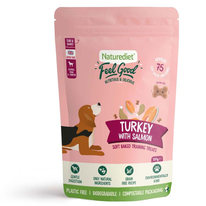 NatureDiet Feel Good Turkey with Salmon Treats 100g | Luxury Home Accessories | Heulog Glow