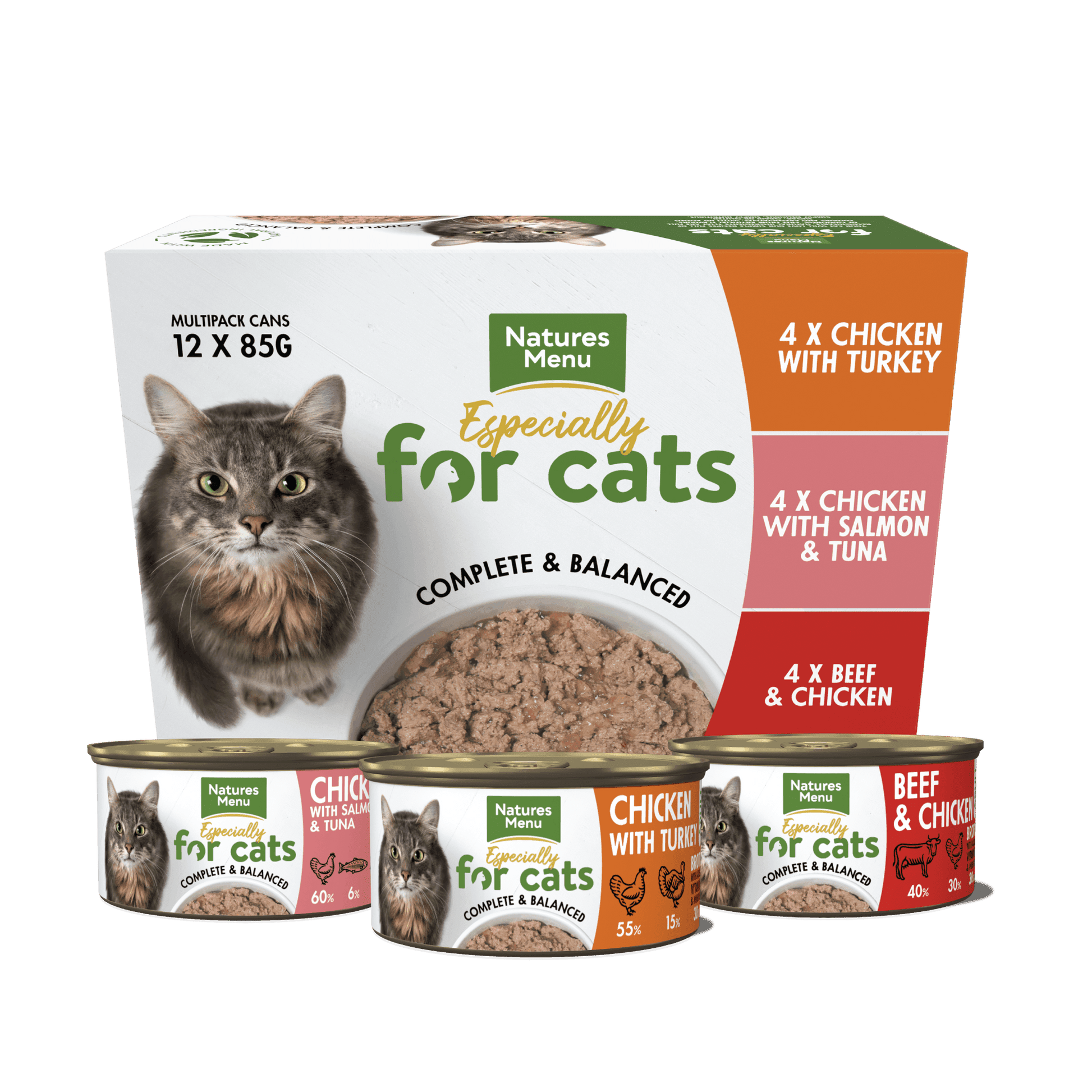 Natures Menu Cat Multipack Tins 4x12x85g | Luxury Home Accessories | Heulog Glow