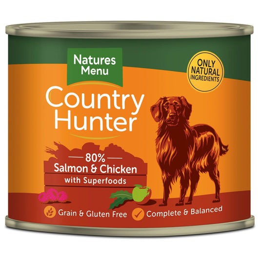 Natures Menu Country Hunter Dog Tins Sal&C 6x600g | Luxury Home Accessories | Heulog Glow