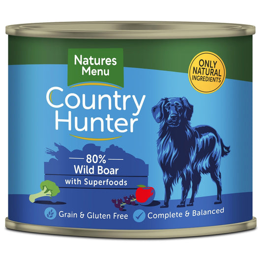 Natures Menu Country Hunter Dog Tins WBoar 6x600g | Luxury Home Accessories | Heulog Glow