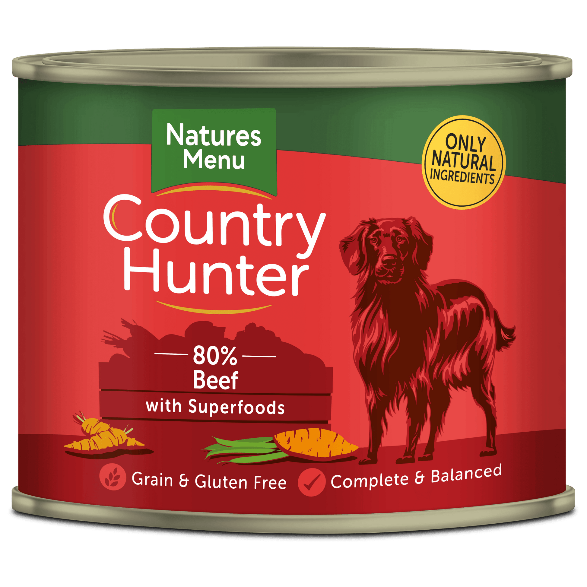 Natures Menu Ctry Hunter Dog Tins Beef 6x600g | Luxury Home Accessories | Heulog Glow