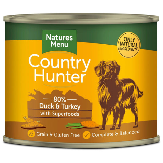 Natures Menu Ctry Hunter Dog Tins Dck&T 6x600g | Luxury Home Accessories | Heulog Glow