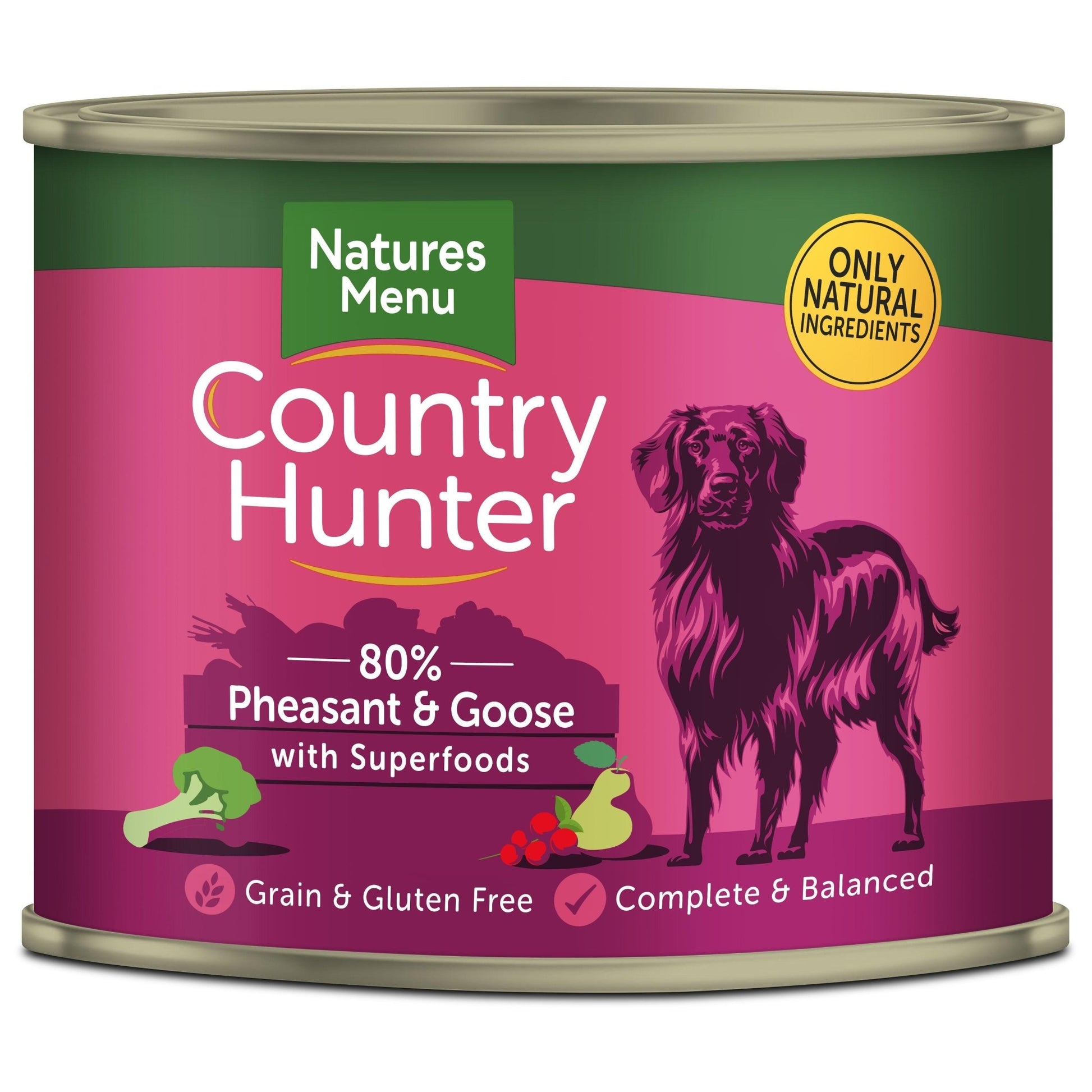 Natures Menu Ctry Hunter Dog Tins Pheasant &Goose 6x600g | Luxury Home Accessories | Heulog Glow