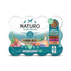 Naturo Adult Dog Meat Chunks in Herb Jelly 12pk, 390g | Luxury Home Accessories | Heulog Glow