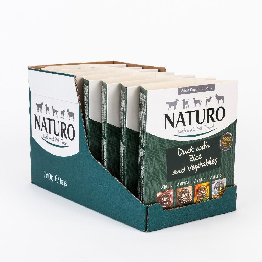 Naturo Adult Duck with Rice & Veg Tray 400g | Luxury Home Accessories | Heulog Glow
