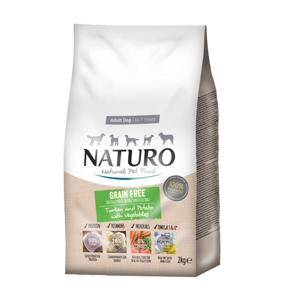 Naturo Adult Grain Free Turkey with Potato & Veg 2kg | Luxury Home Accessories | Heulog Glow