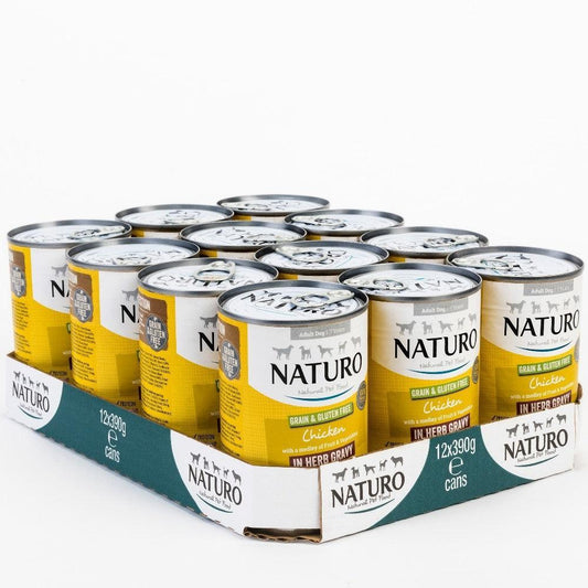 Naturo Adult Grain & Gluten Free Chicken in Herb Gravy Tin 390g | Luxury Home Accessories | Heulog Glow