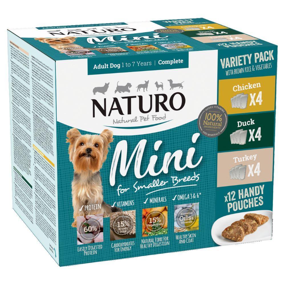 Naturo Adult Mini Dog with Rice Variety Pack Pouches 12 x 150g | Luxury Home Accessories | Heulog Glow