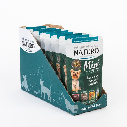 Naturo Adult Mini Duck with Rice & Veg Pouches 8 x 150g | Luxury Home Accessories | Heulog Glow