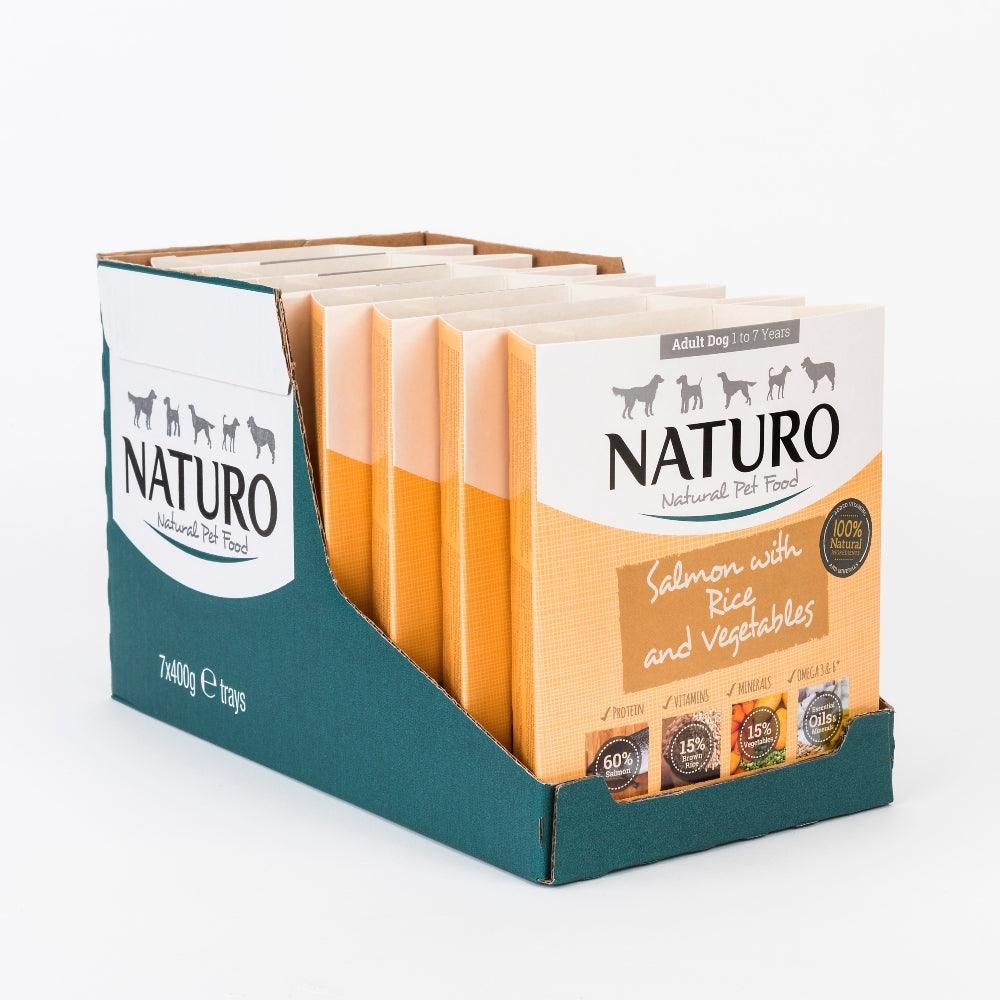 Naturo Adult Salmon with Rice & Veg Tray 400g | Luxury Home Accessories | Heulog Glow