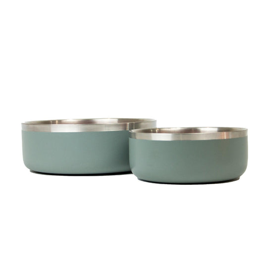 ncol Hungry Paws Sage Stainless Steel Bowl 1100ml | Luxury Home Accessories | Heulog Glow