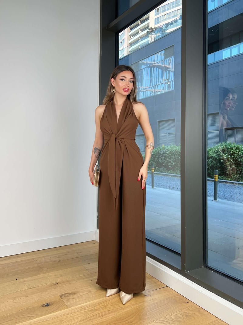 Neck-strap Lace-up Sleeveless Waist-cinching Top Sexy Jumpsuit | Luxury Home Accessories | Heulog Glow