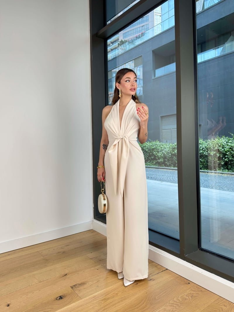 Neck-strap Lace-up Sleeveless Waist-cinching Top Sexy Jumpsuit | Luxury Home Accessories | Heulog Glow
