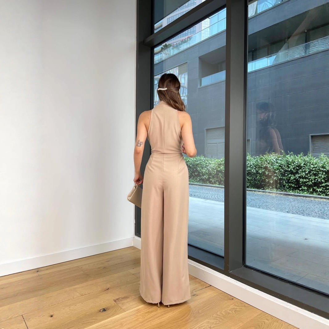 Neck-strap Lace-up Sleeveless Waist-cinching Top Sexy Jumpsuit | Luxury Home Accessories | Heulog Glow