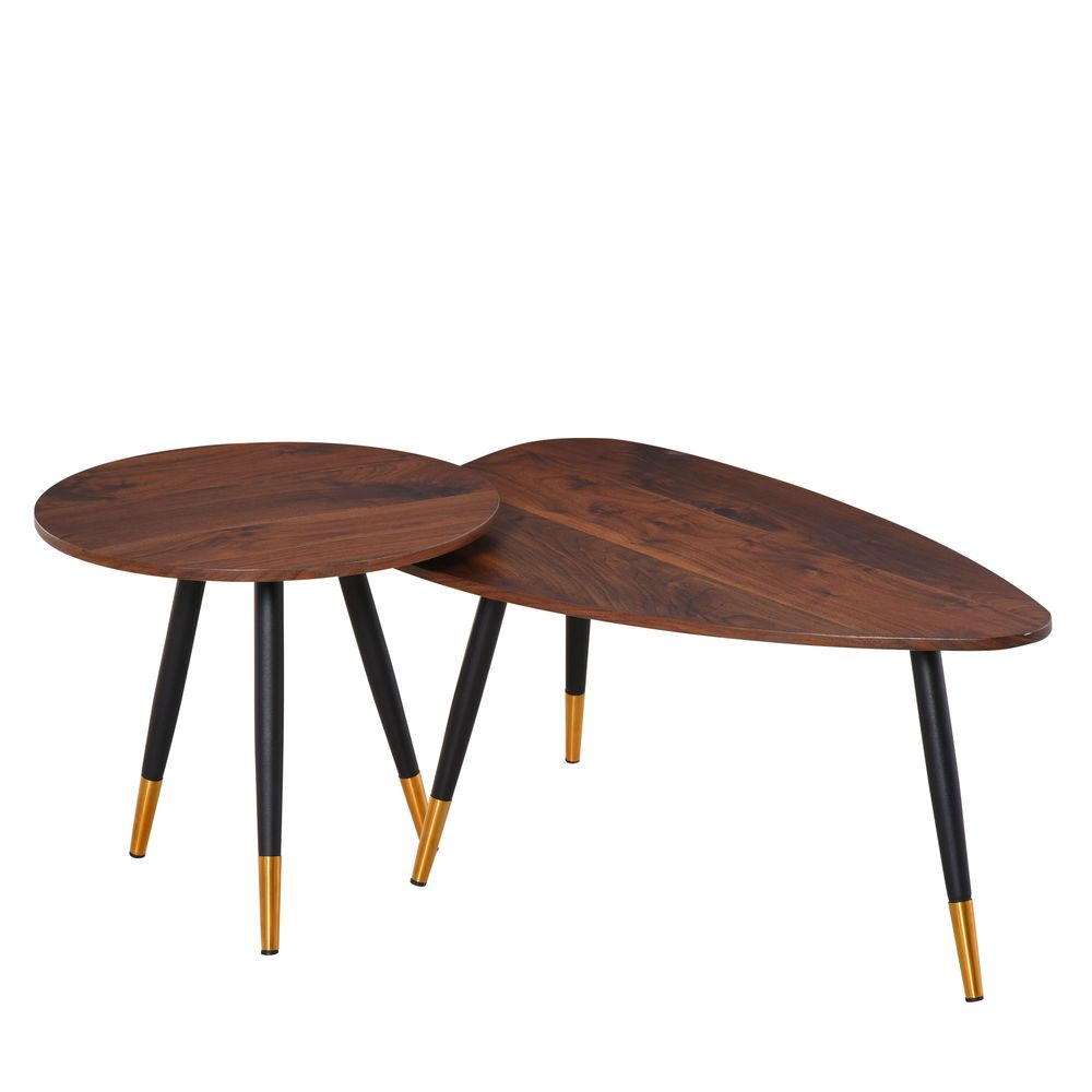 Nesting Coffee Tables Set of 2 Stackable End Tables Sofa Side Desk Home Office | Luxury Home Accessories | Heulog Glow