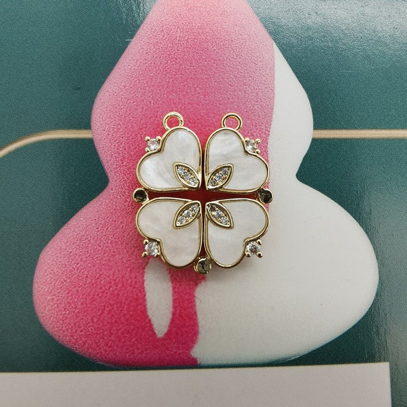 Net Red Clover Enamel Necklace Female | Luxury Home Accessories | Heulog Glow