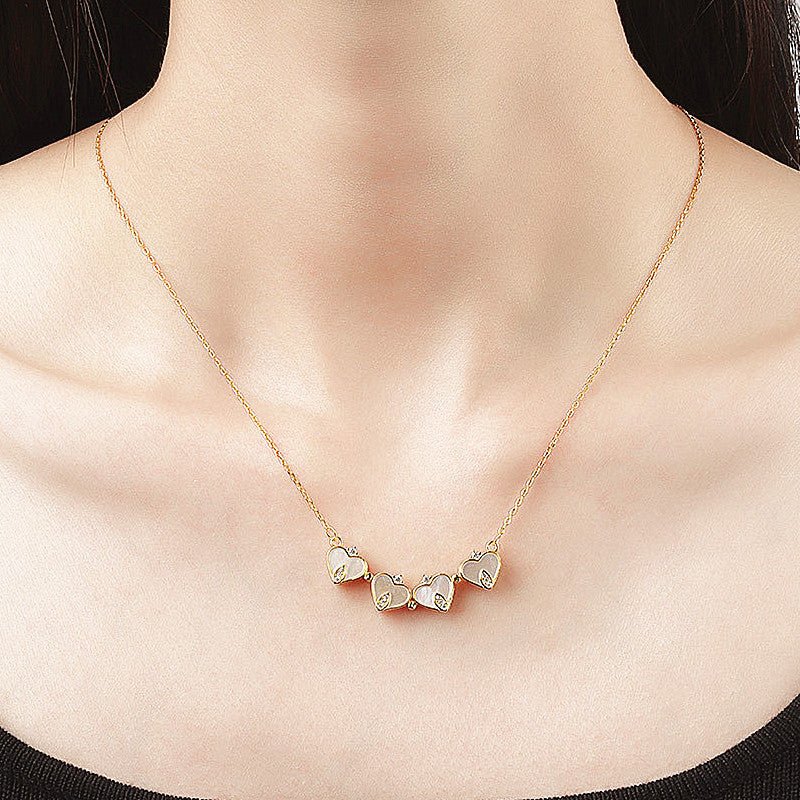 Net Red Clover Enamel Necklace Female | Luxury Home Accessories | Heulog Glow