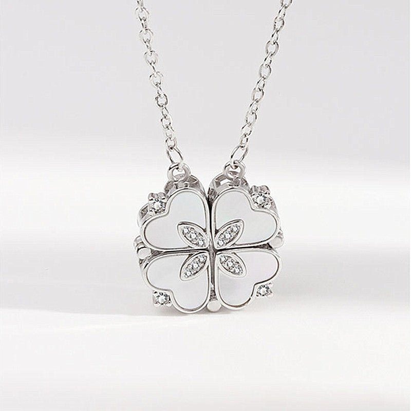 Net Red Clover Enamel Necklace Female | Luxury Home Accessories | Heulog Glow