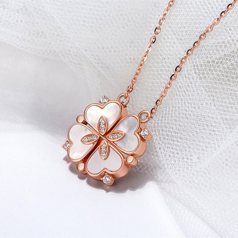 Net Red Clover Enamel Necklace Female | Luxury Home Accessories | Heulog Glow