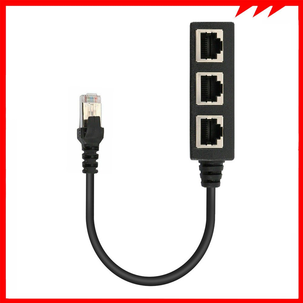 Network Cable Adapter Cable Connecting Line One Male 3 Bus CATE 6 Line | Luxury Home Accessories | Heulog Glow